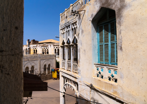 High angle view of the ottoman old city, Northern Red Sea, Massawa, Eritrea