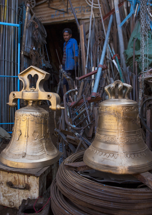 Bells workshop in medebar metal market, Central Region, Asmara, Eritrea