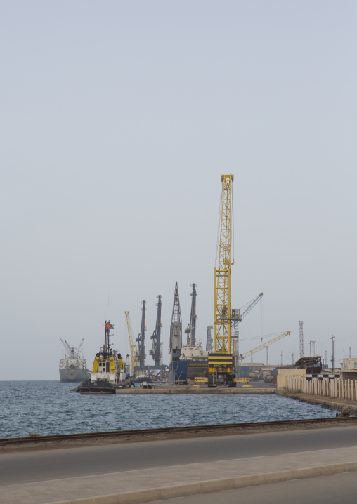 Cranes in the port, Northern Red Sea, Massawa, Eritrea