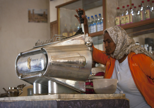 Old expresso machine in a bar, Anseba, Keren, Eritrea