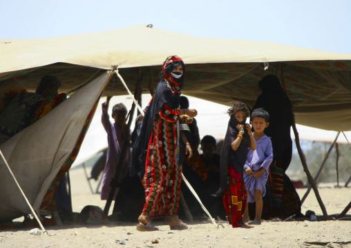 Rashaida tribe people in their desert tent, Northern Red Sea, Massawa, Eritrea