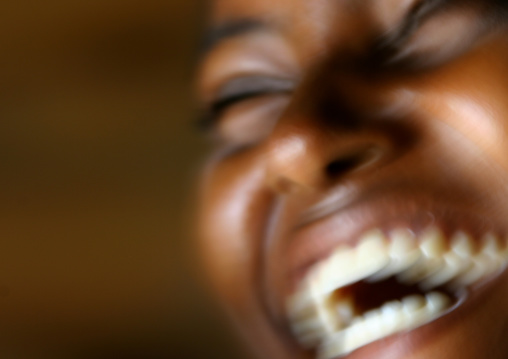 Closeup of a laughing young eritrean woman, Northern Red Sea, Massawa, Eritrea