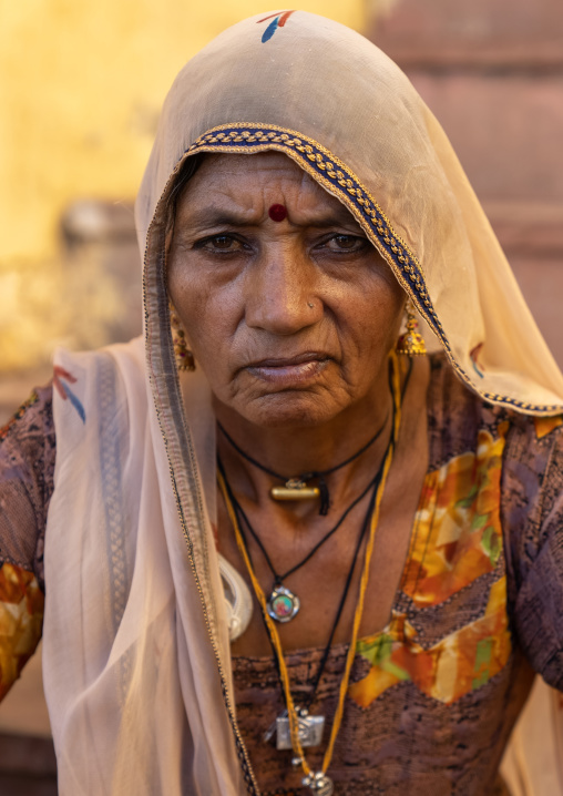 Portrait of Rajasthani woman, Rajasthan, Pushkar, India