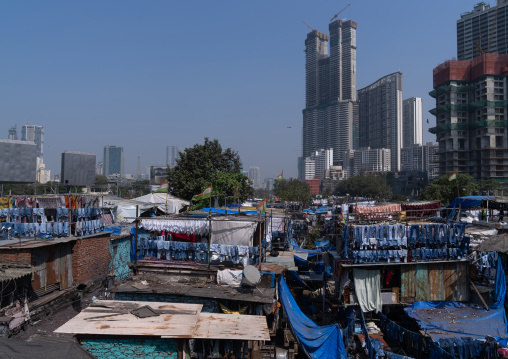 Dhobi Ghat open air laundromat, Maharashtra state, Mumbai, India