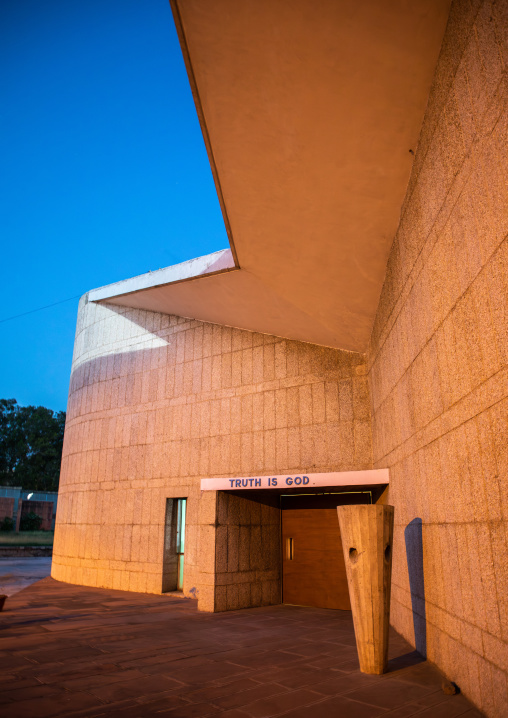 Gandhi Bhavan by Pierre Jeanneret at the Panjab University, Punjab State, Chandigarh, India