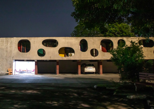 Flats near the Legislative Assembly building by Le Corbusier, Punjab State, Chandigarh, India
