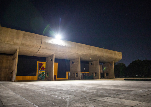 The Legislative Assembly building by Le Corbusier, Punjab State, Chandigarh, India