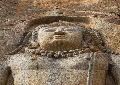 Future Buddha sculpture aka Mulbekh Chamba in Mulbekh Gompa, Ladakh, Kargil, India