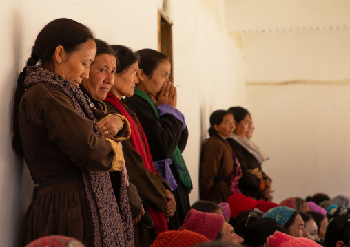 Tibetan women in Lamayuru Monastery, Ladakh, Khalatse, India
