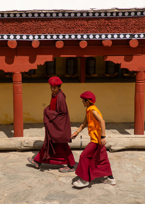 Young lamas in Hemis monastery, Ladakh, Hemis, India
