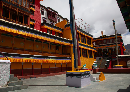 Thiksey monastery courtyard, Ladakh, Thiksey, India