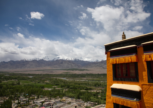 High angle view from Thiksey monastery, Ladakh, Thiksey, India