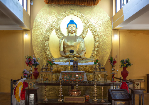Buddha statue in Shanti stupa, Ladakh, Leh, India