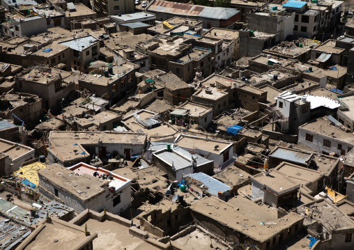 High angle view of the town, Ladakh, Leh, India