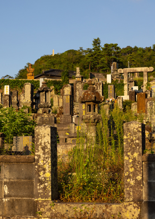 Tombs in cemetery, Kyushu region, Arita, Japan