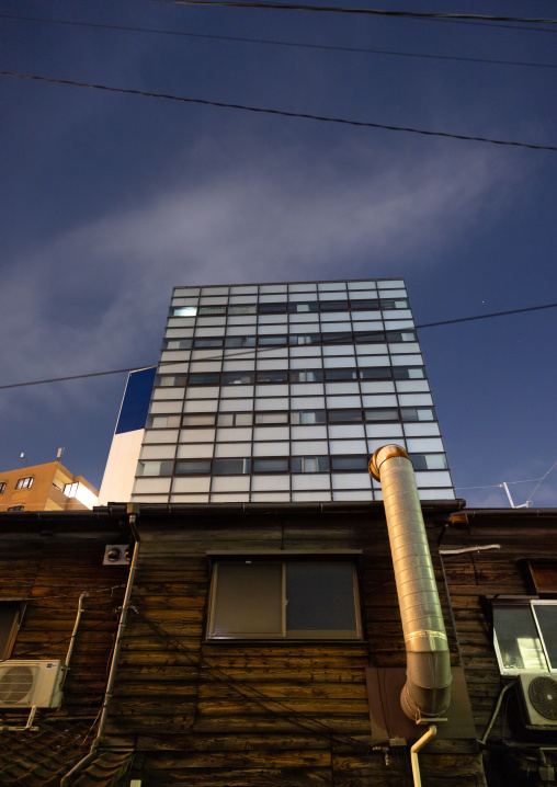 Old and new houses in the city, Kyushu region, Fukuoka, Japan