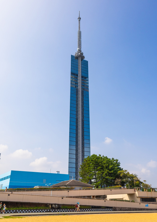 Fukuoka Tower in Momoshi seaside park, Kyushu region, Fukuoka, Japan
