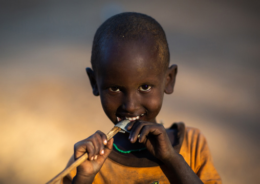 Portrait of a Samburu tribe boy, Marsabit District, Ngurunit, Kenya