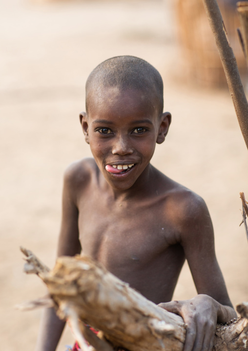 Portrait of a Samburu tribe boy, Marsabit District, Ngurunit, Kenya