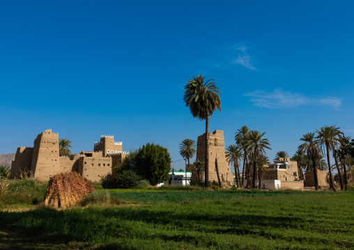 Traditional old mud house in the oasis, Najran Province, Najran, Saudi Arabia