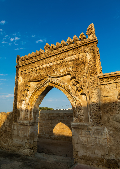 Gypsum decoration of the external walls of Al Rifai House, Jazan Province, Farasan, Saudi Arabia