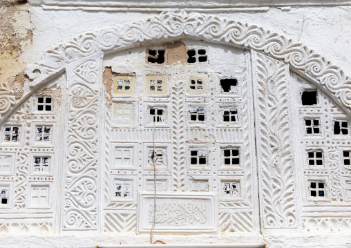 Al Nadji mosque external decoration, Jazan Province, Farasan, Saudi Arabia