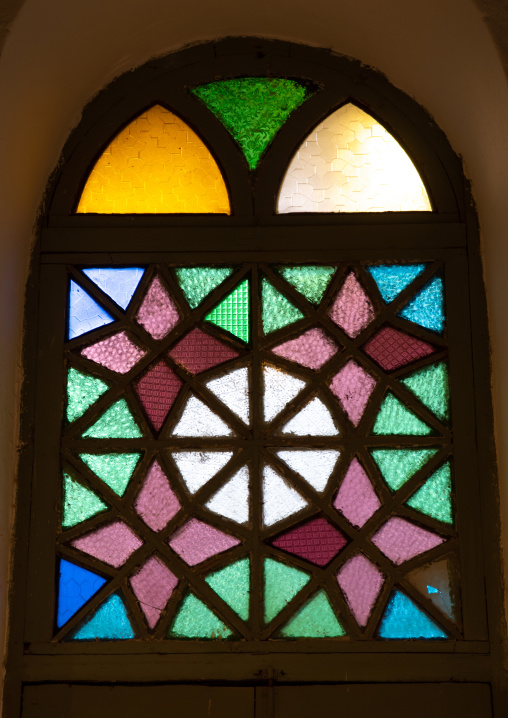 Stained glass windows in Sharbatly cultural house, Mecca province, Jeddah, Saudi Arabia