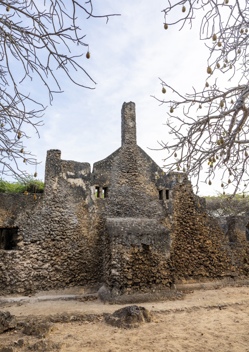 The Great Mosque in Takwa islamic ruins, Lamu County, Manda island, Kenya