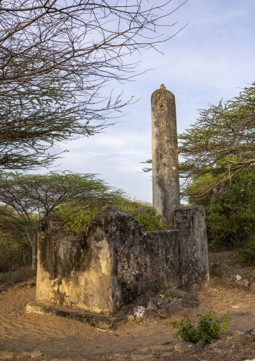 Muslim grave in Takwa ruins, Lamu County, Manda island, Kenya