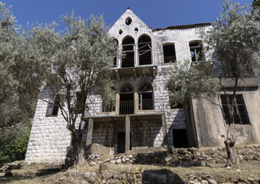 Old abandonned lebanese house, Mount Lebanon Governorate, Beit Chabab, Lebanon