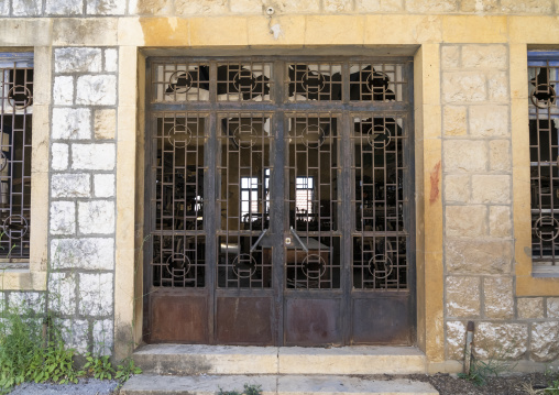 Vintage metal door, Mount Lebanon Governorate, Beit Chabab, Lebanon