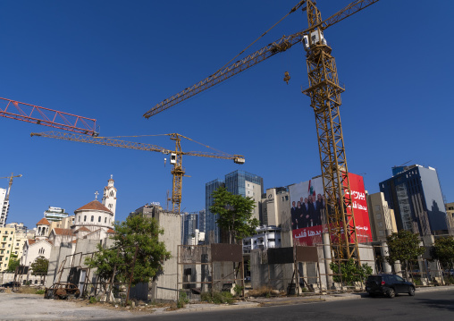Buildings under construction in the city center, Beirut Governorate, Beirut, Lebanon