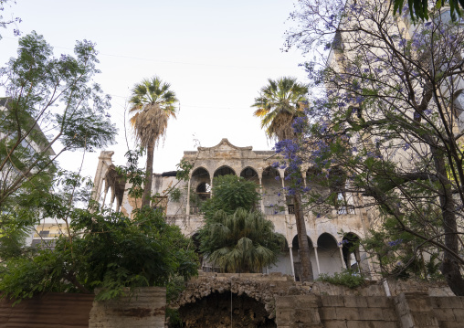 Old abandoned lebanese palace, Beirut Governorate, Beirut, Lebanon