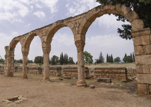 The cardo of the Umayyad city, Beqaa Governorate, Anjar, Lebanon
