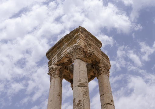 The tetrapylon of the Umayyad city, Beqaa Governorate, Anjar, Lebanon