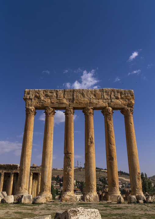 Roman temple of Jupiter in the archaeological site, Baalbek-Hermel Governorate, Baalbek, Lebanon
