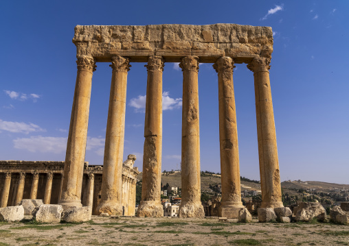 Roman temple of Jupiter in the archaeological site, Baalbek-Hermel Governorate, Baalbek, Lebanon