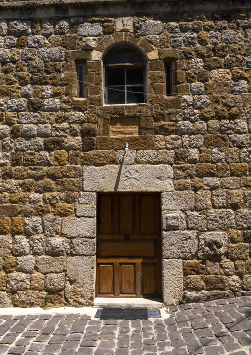 Entrance of an old church, North Governorate, Hasroun, Lebanon