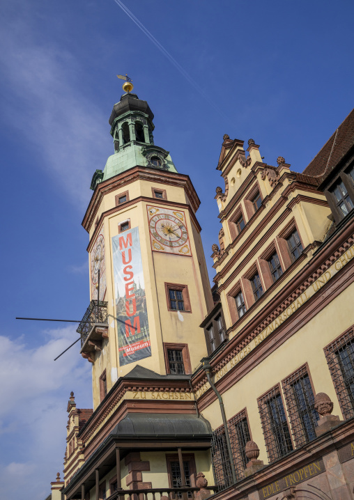 Building of historic Town Hall Altes Rathaus, Saxony, Leipzig, Germany