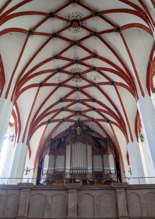 Pipe organ inside Saint Thomas Church, Saxony, Leipzig, Germany