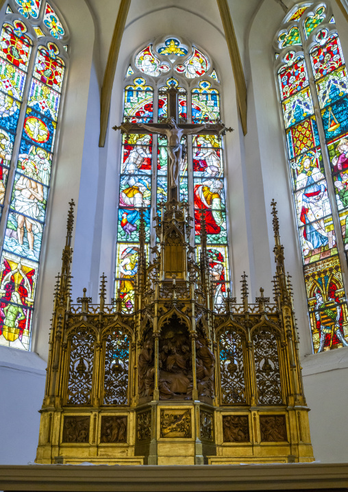 The sanctuary of Saint Thomas Church, Saxony, Leipzig, Germany