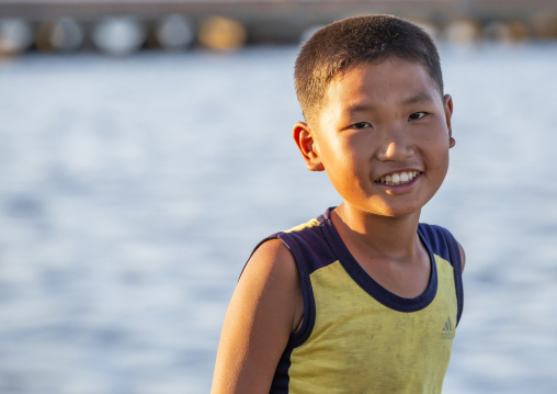 North Korean child boy, Kangwon Province, Wonsan, North Korea