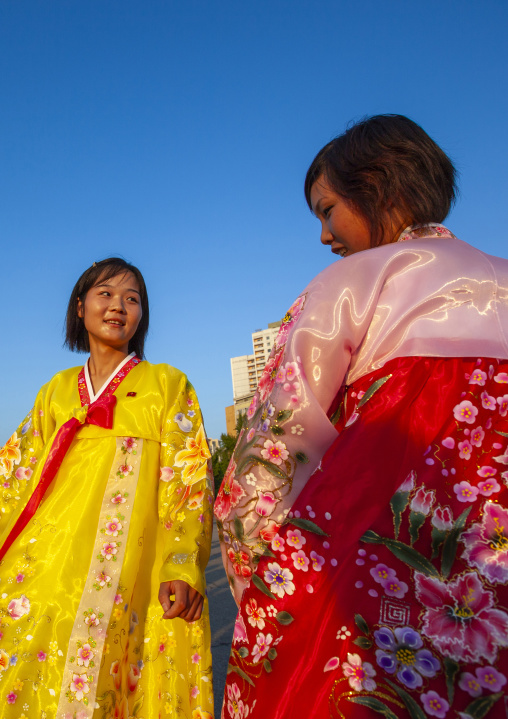 North Korean students during a mass dance performance, DGC, Pyongyang, North Korea