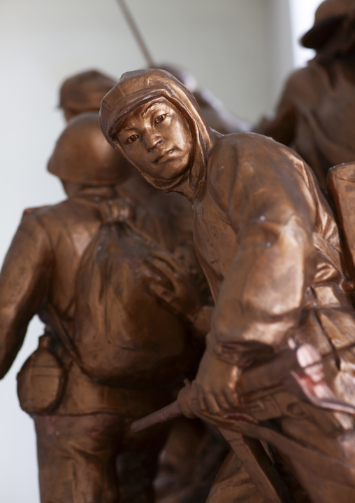 Soldiers statues in the victorious fatherland liberation war museum, DGC, Pyongyang, North Korea