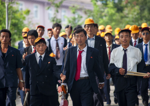People during the celebration of the 60th anniversary of the regim, DGC, Pyongyang, North Korea