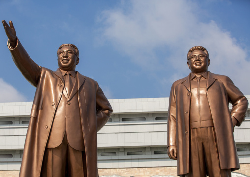 Statues of the Leaders in the Grand monument, DGC, Pyongyang, North Korea
