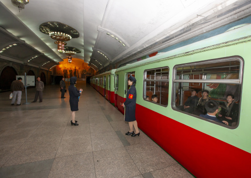 North Korean people in Yonggwang station, DGC, Pyongyang, North Korea