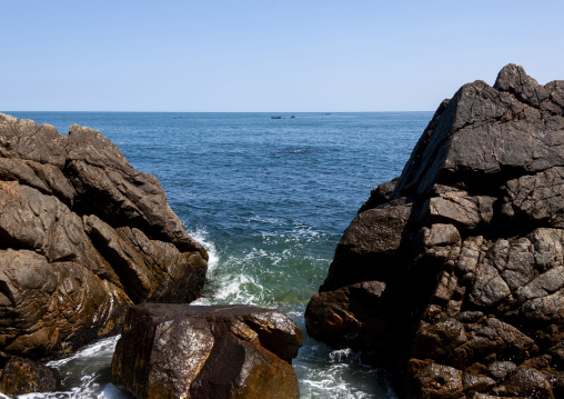 Rocky coastline on the east sea, North Hamgyong, Chilbo Sea, North Korea