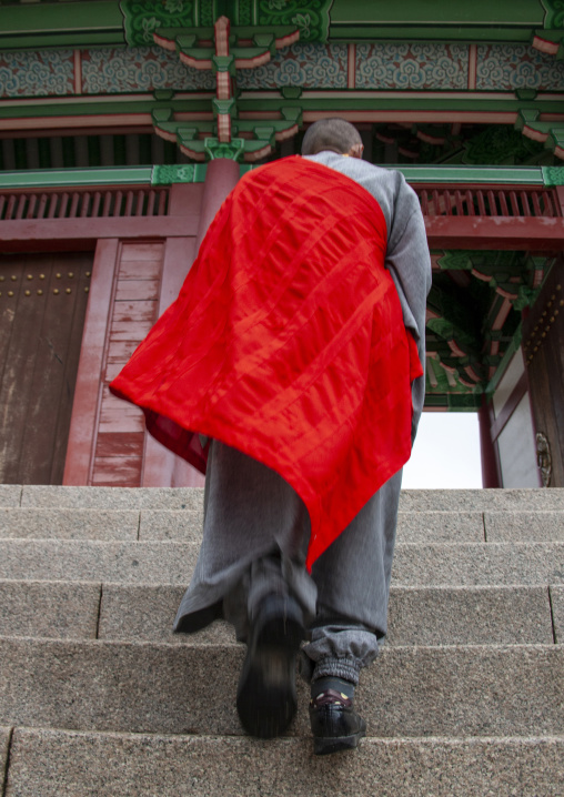 Monk at Ryongthong temple, Ogwansan, Ryongthong Valley, North Korea