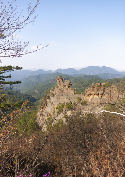 Rock formations landscape, North Hamgyong, Chilbosan, North Korea